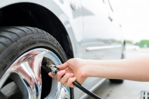 inflating a tire Spare Tire