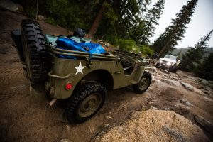 bronco pulling willys jeep