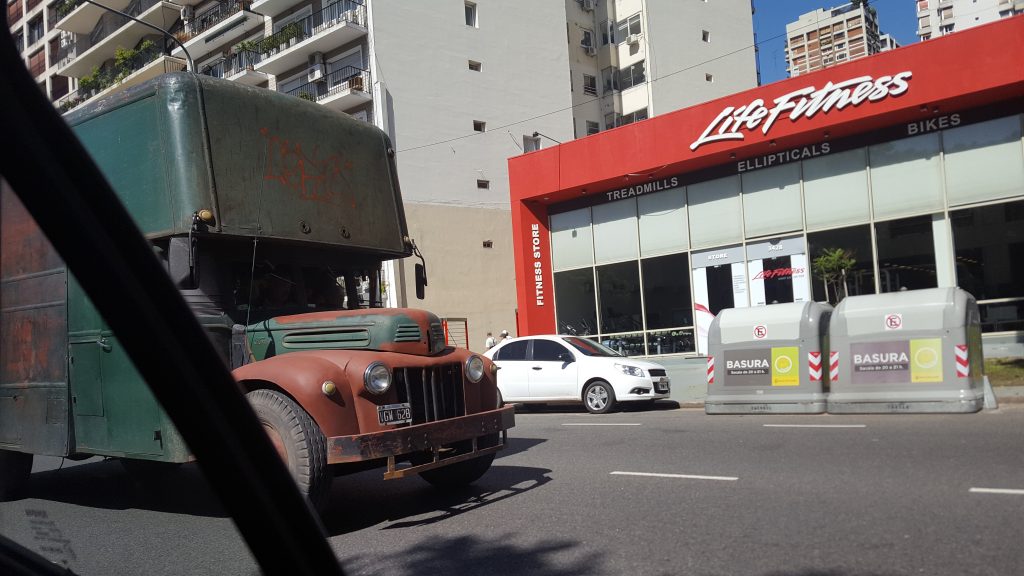 old patina diesel box truck