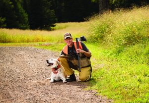 hunter with his hunting dog