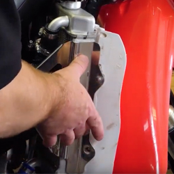 Set up dirt bike riding woods