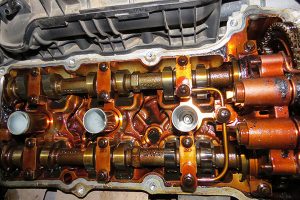 Engine varnish and deposits.