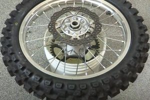 New dirt bike tire installed