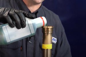 Dirt bike fork fluid.