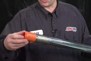 Installing new seals on a dirt bike fork tube. 