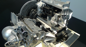 Cutaway of a Dual-Clutch Transmission.